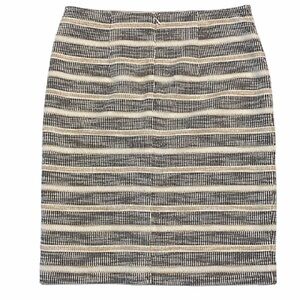 Ann Taylor Black and White Striped Pencil Skirt